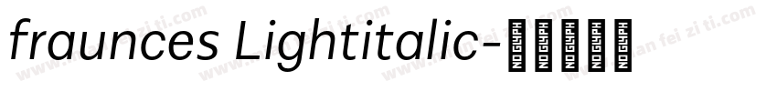 fraunces Lightitalic字体转换
